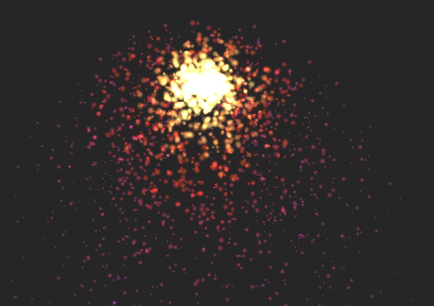 spark particle system created with the Particle Editor